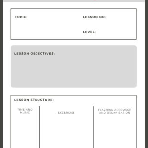Lesson plan for balletclass.